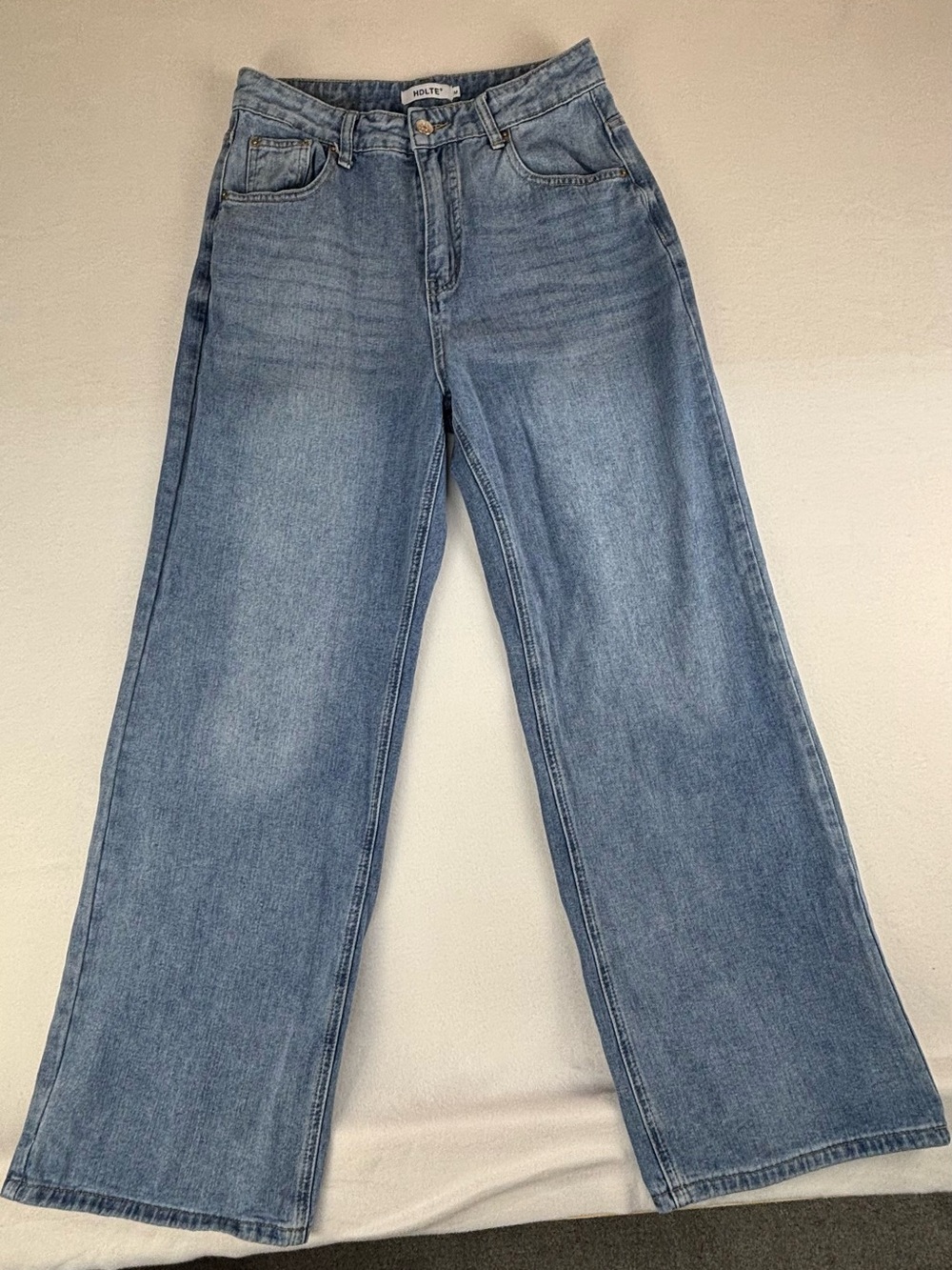 High-Rise Wide-Leg Jeans in Light Blue by